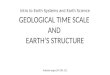 Intro to Earth Systems and Earth Science GEOLOGICAL TIME SCALE AND EARTH’S STRUCTURE Textbook pages 207-209, 212