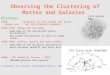 Vatican 2003 Lecture 20 HWR Observing the Clustering of Matter and Galaxies History: 1920- : galaxies in and around the local group are not distributed