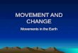 MOVEMENT AND CHANGE Movements in the Earth. Structure of the Earth