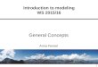 1 Introduction to modeling WS 2015/16 General Concepts Anna Fensel
