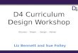 D4 Curriculum Design Workshop Liz Bennett and Sue Folley Discover - Dream - Design - Deliver