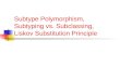 Subtype Polymorphism, Subtyping vs. Subclassing, Liskov Substitution Principle