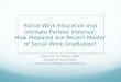 Social Work Education and Intimate Partner Violence: How Prepared Are Recent Master of Social Work Graduates? Dante M. de Tablan, MSW School of Social