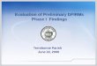 Evaluation of Preliminary DFIRMs Phase I Findings Terrebonne Parish June 22, 2009