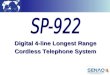 Digital 4-line Longest Range Cordless Telephone System