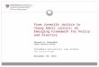 From Juvenile Justice to Young Adult Justice: An Emerging Framework for Policy and Practice Vincent N. Schiraldi Senior Research Fellow Columbia University