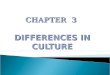 CHAPTER 3 DIFFERENCES IN CULTURE.  In what ways do cultural differences between nations, especially language and religion, cause complications in international