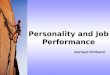 20.01.2007 Personality and Job Performance Gerhard Ohrband