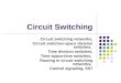 Circuit Switching Circuit switching networks, Circuit switches-space division switches, Time division switches, Time-space-time switches, Routing in circuit