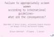 Failure to appropriately screen women according to international guidelines– what are the consequences? Alison Johnston*, M Sugrue, S Curran Department