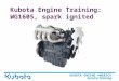 KUBOTA ENGINE AMERICA Service Training Kubota Engine Training: WG1605, spark ignited
