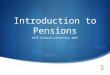 Introduction to Pensions CUPE Steward Convention 2015