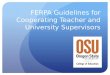 FERPA Guidelines for Cooperating Teacher and University Supervisors