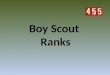 Boy Scout Ranks. Scout Scout is the joining badge, earned by completing the requirements to join Boy Scouting. The badge is awarded when the boy demonstrates