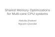 Shared Memory Optimizations for Multi-core CPU systems Abdulla,Shakeel Nguyen,Quocdat