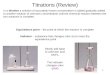 1 Titrations (Review) In a titration a solution of accurately known concentration is added gradually added to another solution of unknown concentration