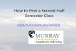 How to Find a Second Half Semester Class  Academic Advising