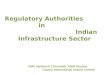 Regulatory Authorities in Indian Infrastructure Sector CMA Santhosh J Poovattil, AGM Finance Cochin International Airport Limited