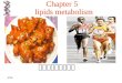 ydniu Chapter 5 lipids metabolism 生化教研室：牛永东 ydniu Outline 1. Classification of Lipids /FA and Nomenclature 2. Digestion of Triglyceride 3. Metabolism