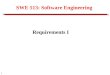 1 SWE 513: Software Engineering Requirements I. 2 Feedback in the Waterfall Model Requirements Analysis System design Unit & Integration Testing System