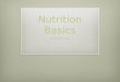 Nutrition Basics Chapter 12. Nutrition Basics Objectives  Relate earlier scientific findings to today’s understanding of nutrition.  Explain the role