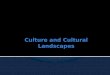 Cultural geography is the study of both the distribution and diffusion of culture traits and how the culture modifies the landscape around us.  Culture
