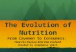 The Evolution of Nutrition From Cavemen to Consumers : How the Human Diet Has Evolved Created by Stephanie Smith