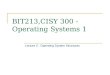 BIT213,CISY 300 - Operating Systems 1 Lecture 2 - Operating System Structures