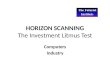 HORIZON SCANNING The Investment Litmus Test Computers Industry