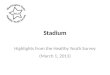 Stadium Highlights from the Healthy Youth Survey (March 1, 2013) 2012