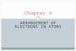 ARRANGEMENT OF ELECTRONS IN ATOMS Chapter 4 Visible Light We are all familiar with light but what is “visible” is just a very, very small portion of