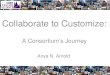 Collaborate to Customize: A Consortium’s Journey Anya N. Arnold