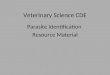 Veterinary Science CDE Parasite Identification Resource Material