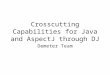 Crosscutting Capabilities for Java and AspectJ through DJ Demeter Team