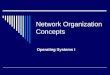 Network Organization Concepts Operating Systems I