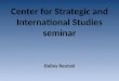 Center for Strategic and International Studies seminar -Bailey Reutzel
