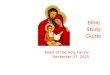 Bible Study Guide Feast of the Holy Family December 27, 2015