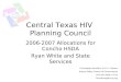 Central Texas HIV Planning Council 2006-2007 Allocations for Concho HSDA Ryan White and State Services Christopher Hamilton, M.P.H., Planner Brazos Valley