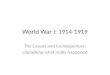 World War I: 1914-1919 The Causes and Consequences: Unpacking what really happened