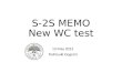 S-2S MEMO New WC test 13 May 2015 Toshiyuki Gogami