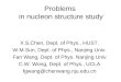 Problems in nucleon structure study X.S.Chen, Dept. of Phys., HUST. W.M.Sun, Dept. of Phys., Nanjing Univ. Fan Wang, Dept. of Phys. Nanjing Univ C.W. Wong,