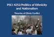 PSCI 4252/Politics of Ethnicity and Nationalism Theories of Ethnic Conflict