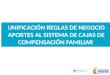 UNIFICACIÓN REGLAS DE NEGOCIO APORTES AL SISTEMA DE CAJAS DE COMPENSACIÓN FAMILIAR