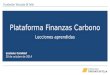 Plataforma Finanzas Carbono Lecciones aprendidas Luciano Caratori 28 de octubre de 2014 Fundación Torcuato Di Tella