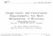 11 04 1016-00-000s Usage Cases and Functional Requirements Mesh Networking Military Perspective