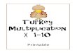 Turkey Multiplication Print Able Free