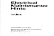 Electrical Maintenance Hints Index