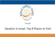 Vacation in Israel- Top 8 Places to Visit