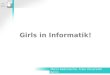 Girls in Informatik! Marco Rademacher, Freie Universität Berlin