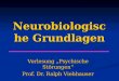 Neurobiologische Grundlagen Vorlesung „Psychische Störungen“ Prof. Dr. Ralph Viehhauser